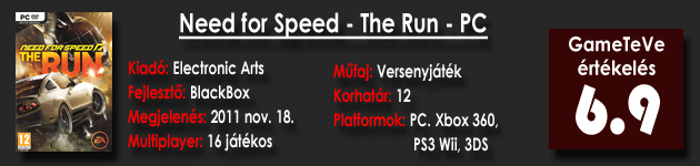 Need for Speed - The Run PC Videoteszt